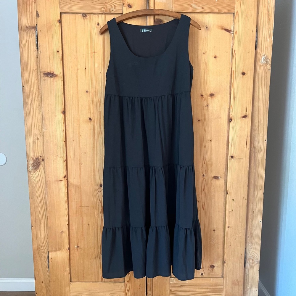 Minimalist‎ Tiered Sundress Small Black